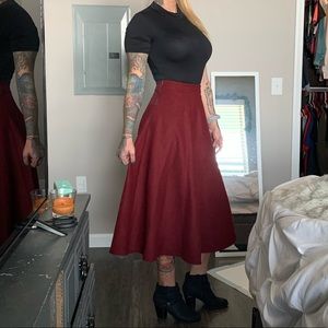 Burgundy skirt